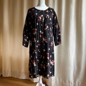 J.Jill Wearever Knit Black Multi-Color Dress Size M(12-14)